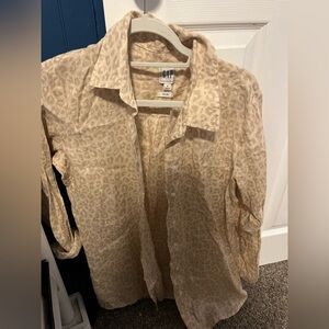 GAP linen Animal Print Shirt